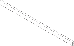 поперечный релинг antaro к передней панели 1046 мм, белый шелк