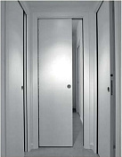 комплект с треком 4 м. для 2-х полотен со скрытыми держателями с односторонними доводчиками до 60 кг