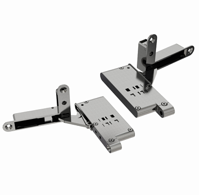 фото петли d hinge  2шт. левая/правая + заглушки, усиленные до 30кг  черные(0022686) 