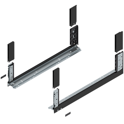 фото legrabox free царга c, 500 мм, черный матовый, l+r+ заглушки+boxcover, инструкция