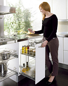 выдвижная корзина в базу 300 мм, полное выдвижение c blumotion