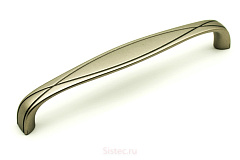 ur43-ga011 gamet ручка-скоба serpente, патинир. никель, 128 мм