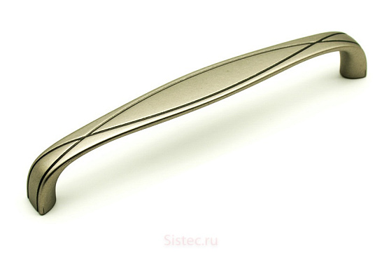 фото ur43-ga011 gamet ручка-скоба serpente, патинир. никель, 128 мм