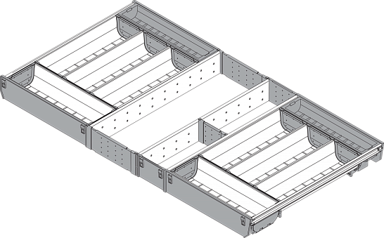 фото orga-line комплект лотков (полное заполнение), tandembox стандартный ящик, нд=450 мм, шк=900 мм