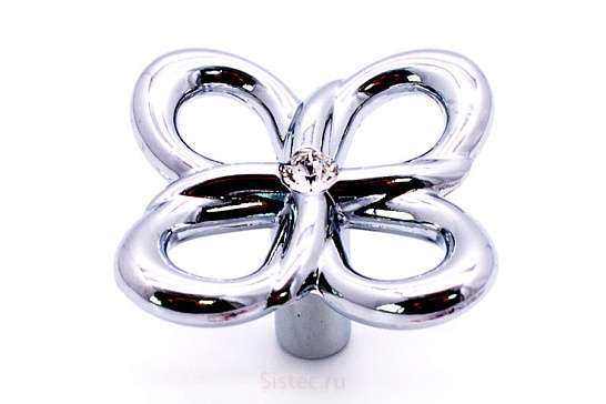 фото gr48-g0004-sw gamet ручка-кнопка viola cristal, хром, с крист. сваровски