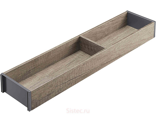 фото ambia-line. лотки, номинальная длина 450 мм, ширина 100 мм, дуб небраска/орион серый