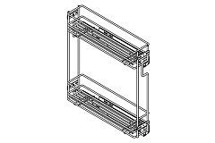 выдвижная корзина в базу 150 мм, полное выдвижение c blumotion, левая