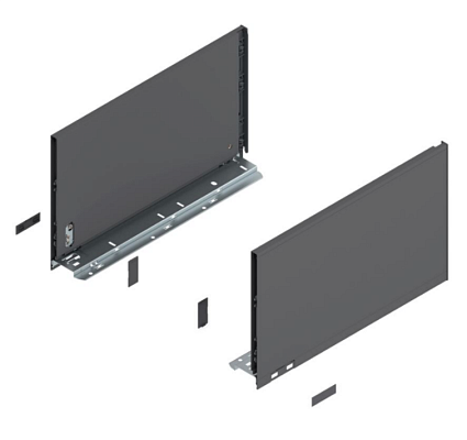фото legrabox царга f, 400 мм, орион серый, l+r+ заглушки, инструкция