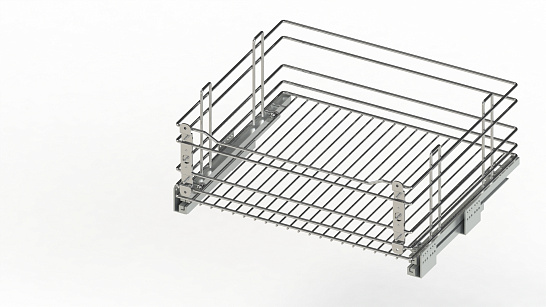 корзина выкатная в нижнюю базу 700 на направляющих blum, хром (гальваника) (6106)
