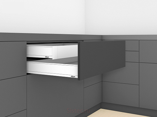 фото legrabox pure m, стандартный внутренний, 500 мм, белый шелк