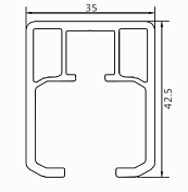 верхний ходовой профиль dtc track-pro cf l=6м (гармошка)(0021590)