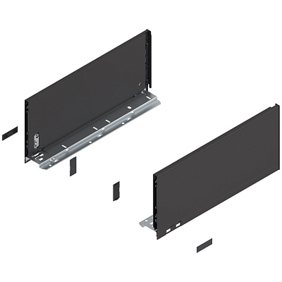фото legrabox царга c, 400 мм, терра-черный, l+r+ заглушки, инструкция