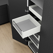 legrabox pure c,высокий внутр,панель с вставкой,400 мм,белый шелк