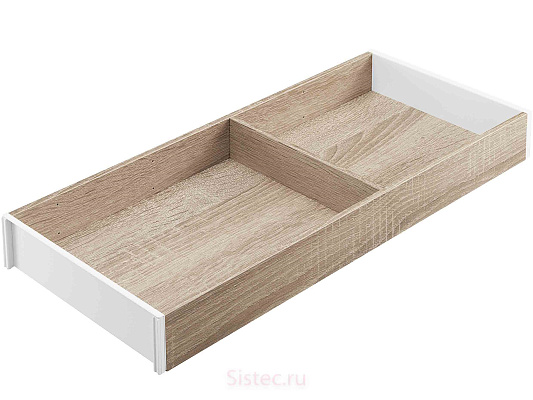 фото ambia-line. лотки, номинальная длина 450 мм, ширина 200 мм, дуб бардолино/белый шелк