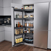 kesseböhmer тандем ii 600 мм, h 1700, арена пьюр, 5 полок, цвет антрацит, цвет дна антрацит (2976619846)
