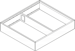 ambia-line. рамки, номинальная длина от 270 мм, ширина 242 мм (с магнитом), сталь, терра-черный