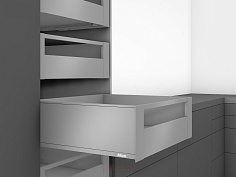 legrabox pure c, высокий внутренний, передняя панель с релингом, 500 мм, орион серый