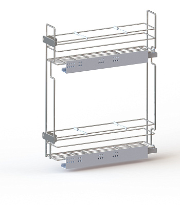 фото бутылочница 150 мм правая с направляющими blum + tip-on