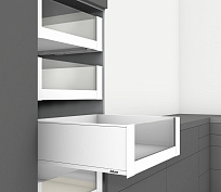 legrabox pure c, высокий внутренний, панель с низкой/высокой вставкой, 400 мм, белый шелк