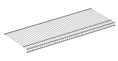 полка сетчатая 300х3000х42, черный (309)