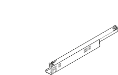 бутылочница 150 мм правая с направляющими blum + tip-on