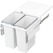 vs wash space xx c600 выдвижная система для белья с двумя ведрами, цвет белый