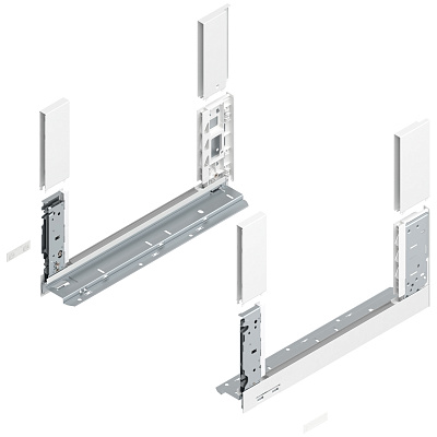 фото legrabox free царга c, 350 мм, белый шелк, l+r+ заглушки+boxcover, инструкция