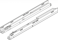 направляющие tandembox 650 мм, 65 кг, tip-on blumotion,l+r