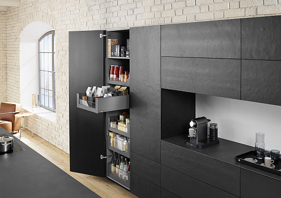 фото legrabox pure c, высокий внутренний, панель с низкой/высокой вставкой, 450 мм, орион серый