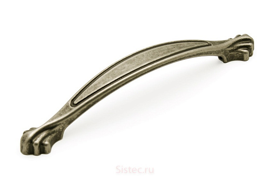 фото ur41-g0031 gamet ручка-скоба classico, античное серебро, 128 мм