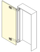 lin-x1000 monoflat-wt боковая сис-ма откр. до 90 кг,шф= 750-1100мм, белый(+нужна штанга 250-034-706)