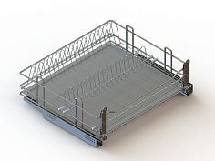 выкатная сушка в нижнюю базу 700 на направляющих blum, хром (гальваника) (6082)