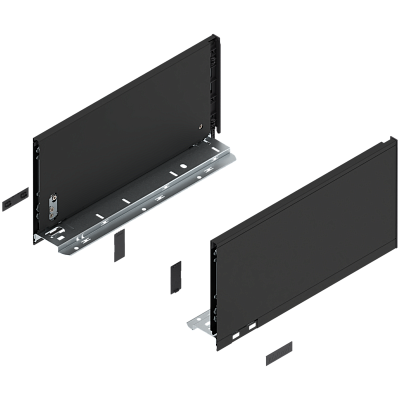фото legrabox царга f, 450 мм, черный матовый, l+r+ заглушки, инструкция