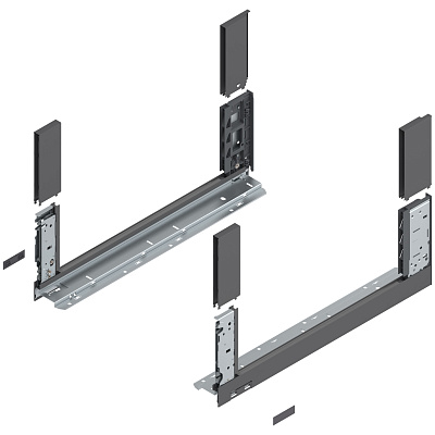 фото legrabox free царга c, 500 мм, орион серый, l+r+ заглушки+boxcover, инструкция