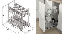 выкаткой посудосушитель в базу 300 мм,полного выдвижения blumotion