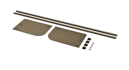подставка для обуви, конеро w 1020 мм, размер 973x211x142 мм, 2 штанги + боковые стенки шампань
