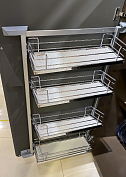 kesseböhmer тандем ii, комплект 600 мм, н1100, 4 полки, арена классик, цвет хром, (2376510005)

