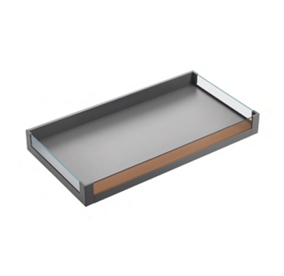 комплект ящика pure-pro lq с подсветкой l=450 низкий h=95, ширина=800мм серый( 0022734)